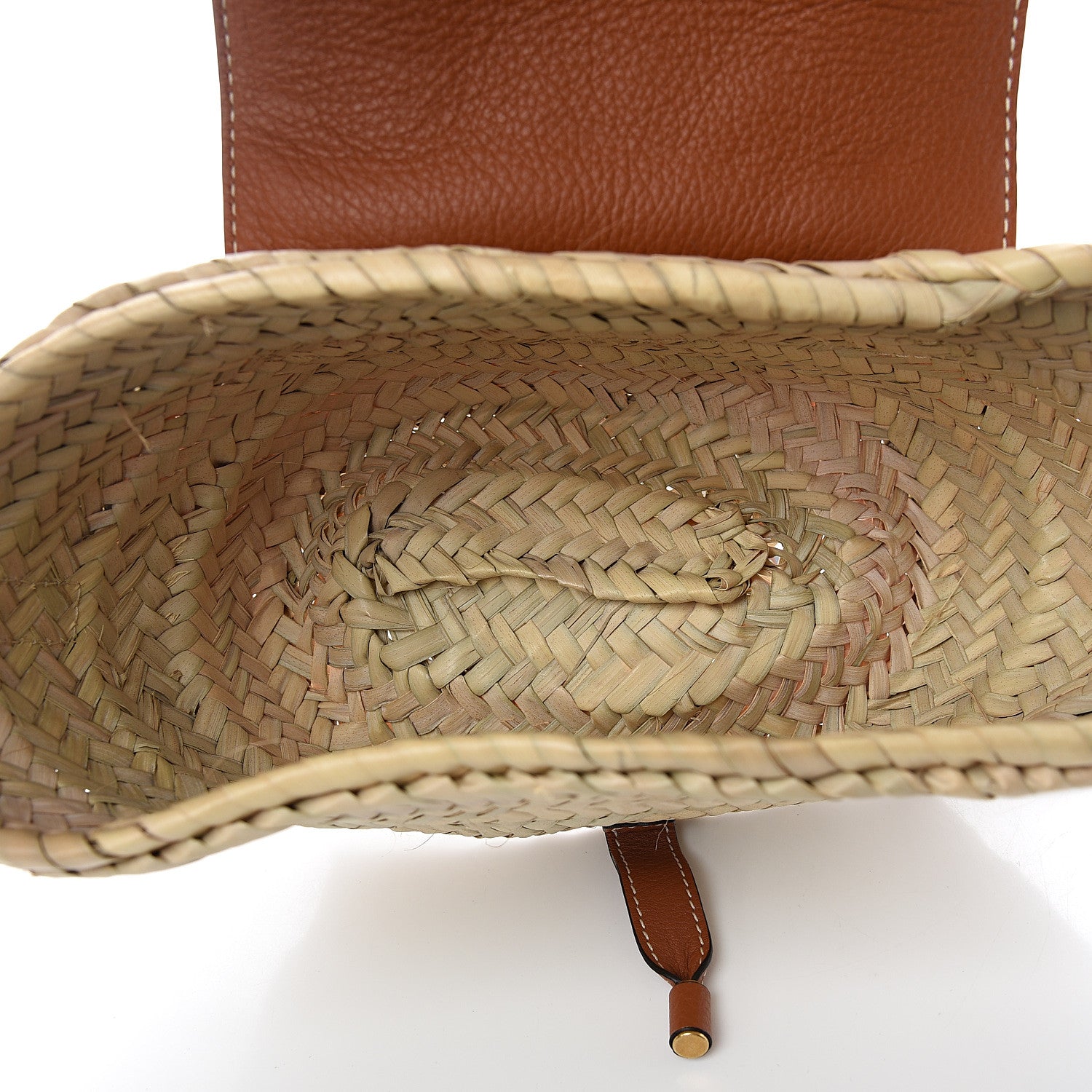 Chloe Raffia Calfskin Marcie Basket Tan 4 of 7