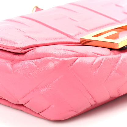 Fendi Nappa FF 1974 Embossed Mini Baguette Rosa Fluo 9 of 10