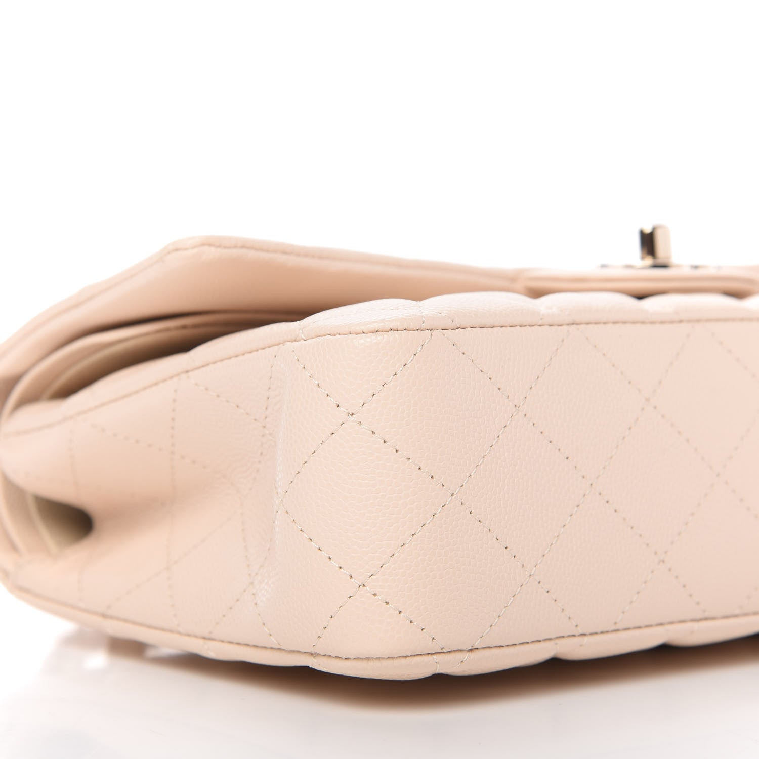 Chanel Caviar Quilted Medium Double Flap Light Beige 6 of 11