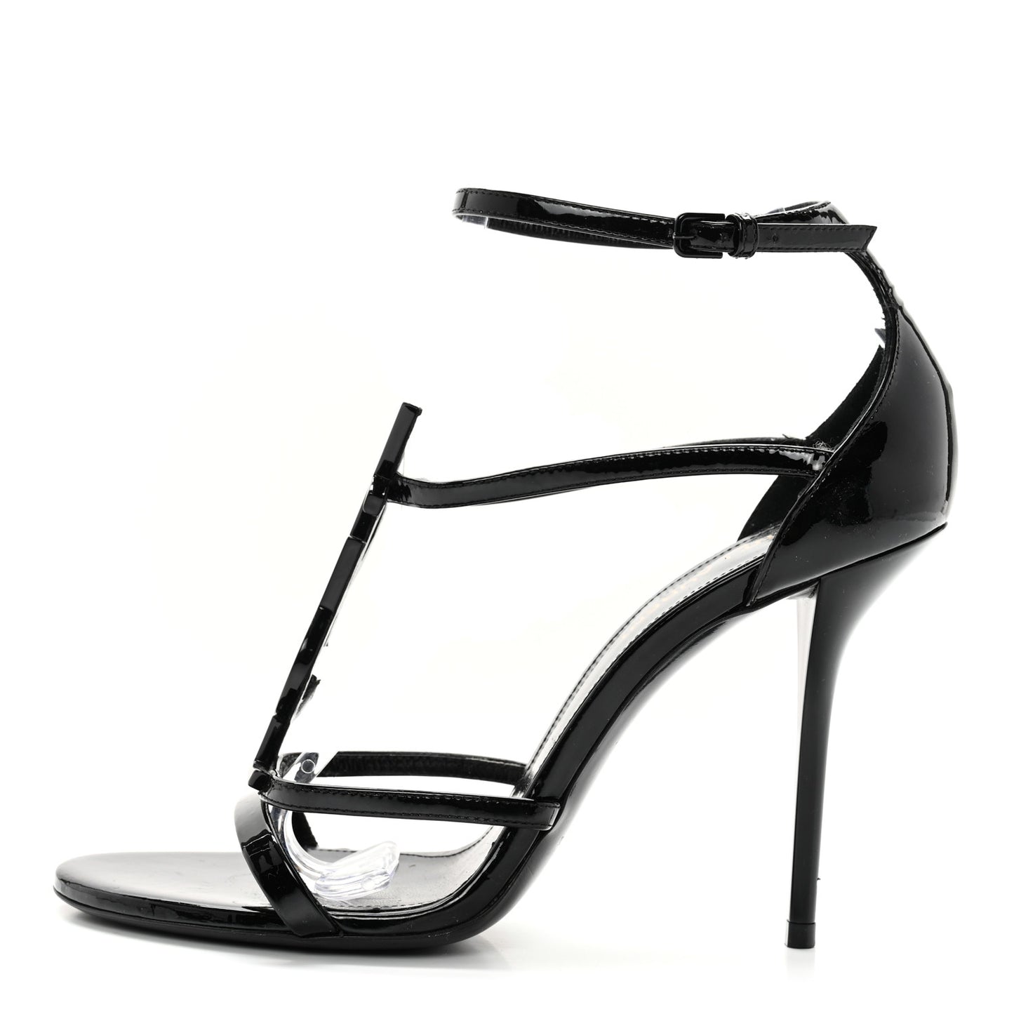 Patent Cassandra Ankle Strap Sandals 37.5 Black