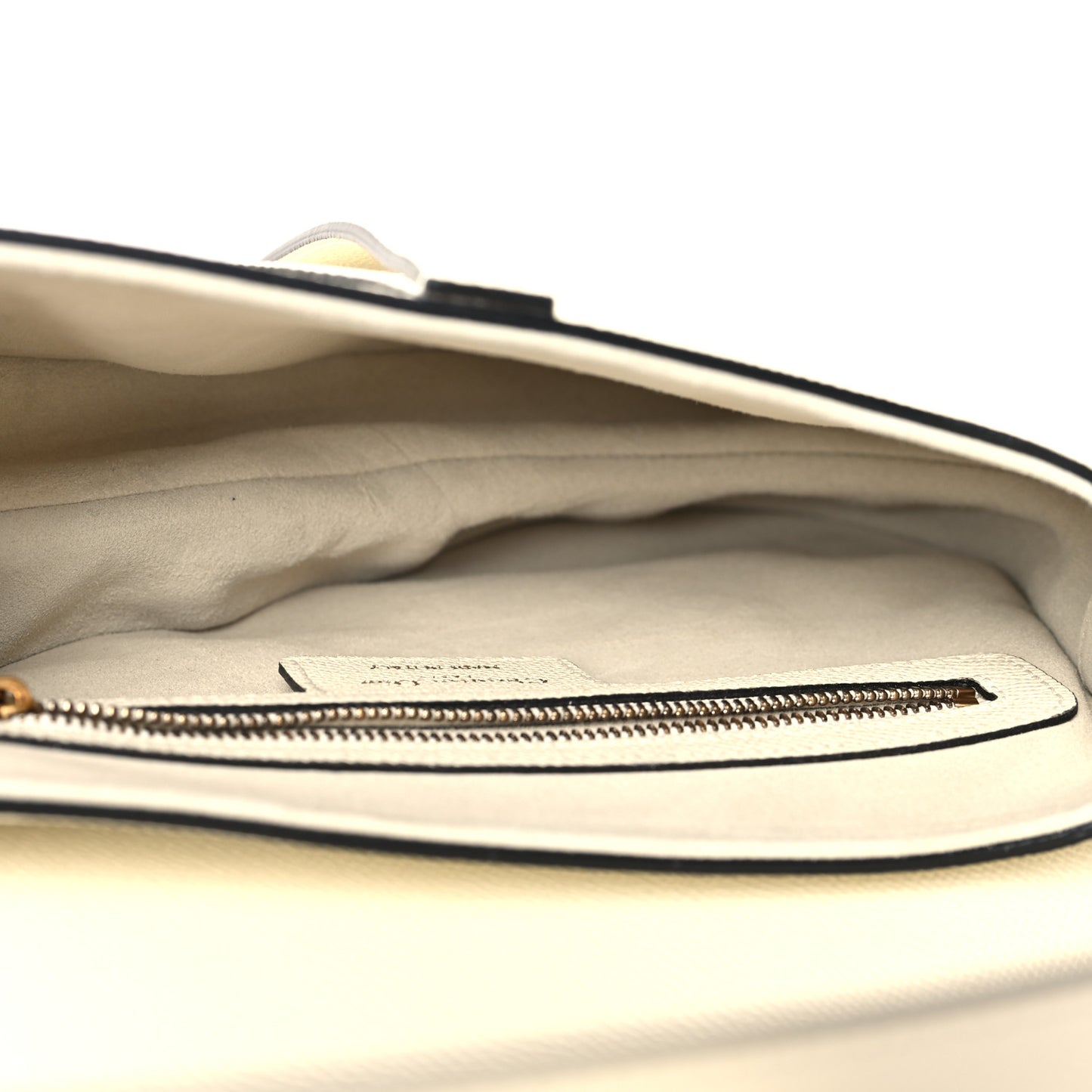 Grained Calfskin Saddle Bag With Strap Latte