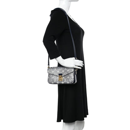 Louis Vuitton Monoglam Pochette Metis East West Blue 2 of 9