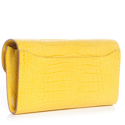 Hermes Matte Alligator Constance Wallet Mimosa 2 of 8