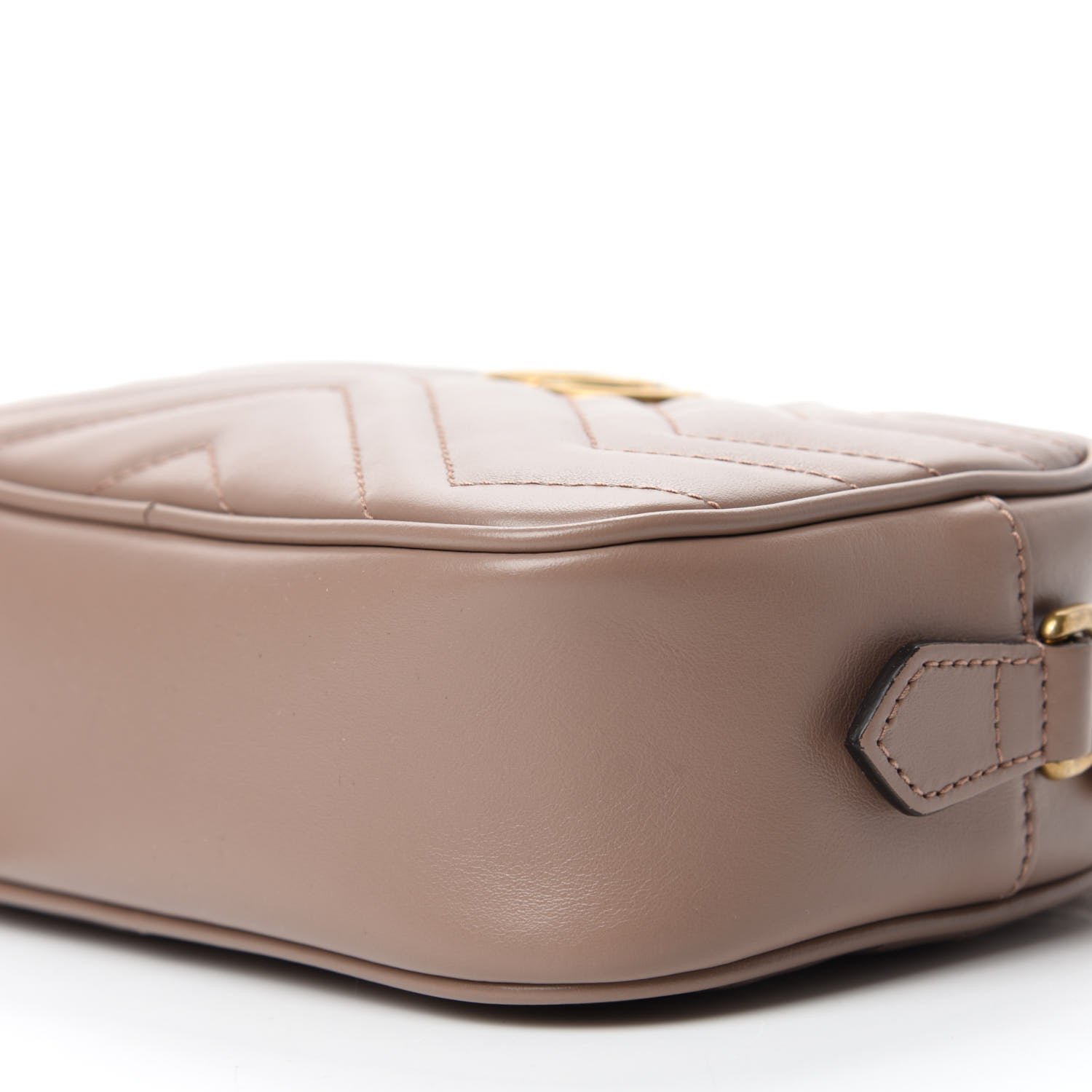 Gucci Calfskin Matelasse Mini GG Marmont Chain Shoulder Bag Porcelain Rose 7 of 10