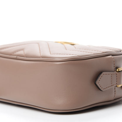 Gucci Calfskin Matelasse Mini GG Marmont Chain Shoulder Bag Porcelain Rose 7 of 10