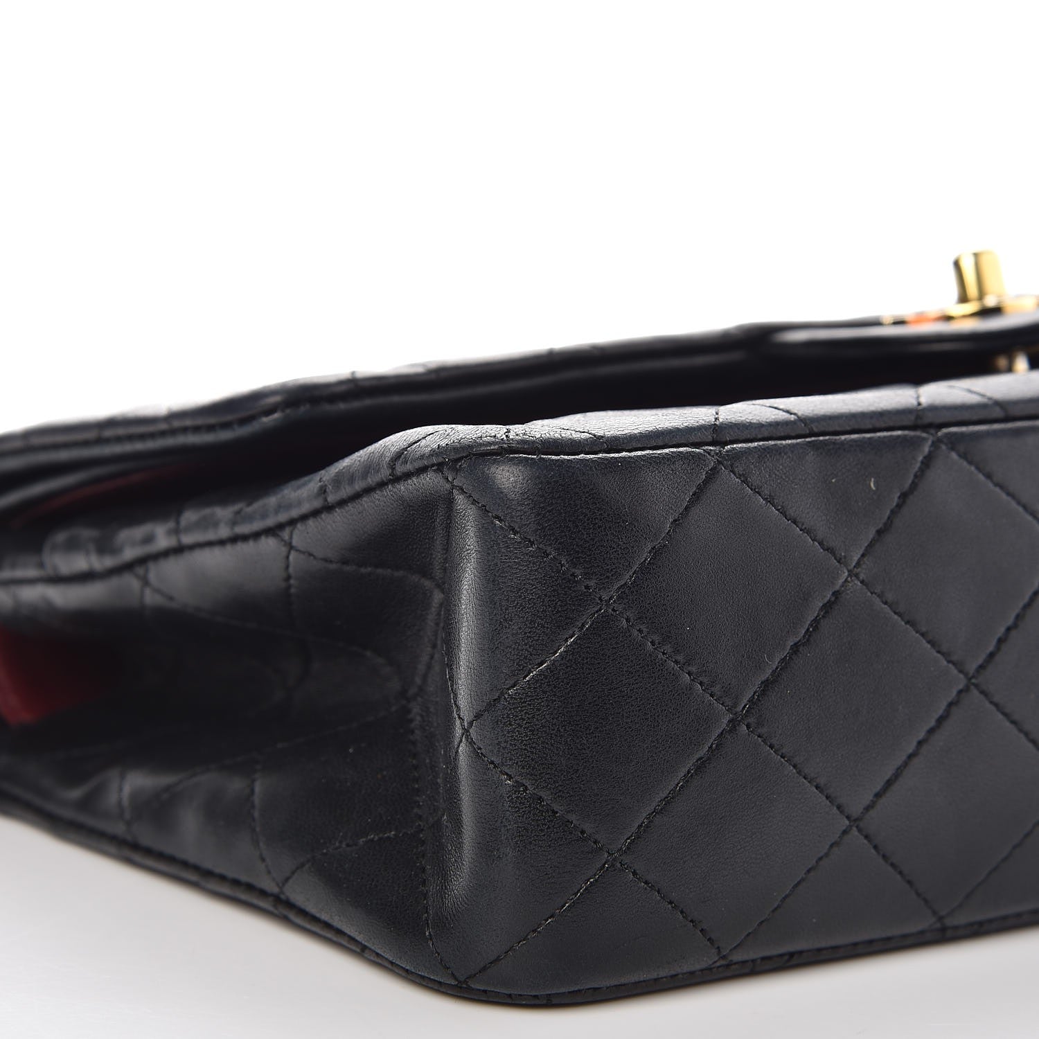 Chanel Lambskin Quilted Medium Double Flap Black 12 of 15