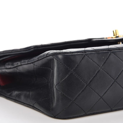 Chanel Lambskin Quilted Medium Double Flap Black 12 of 15