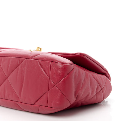 Chanel Goatskin Quilted Medium Chanel 19 Flap Red 10 of 13