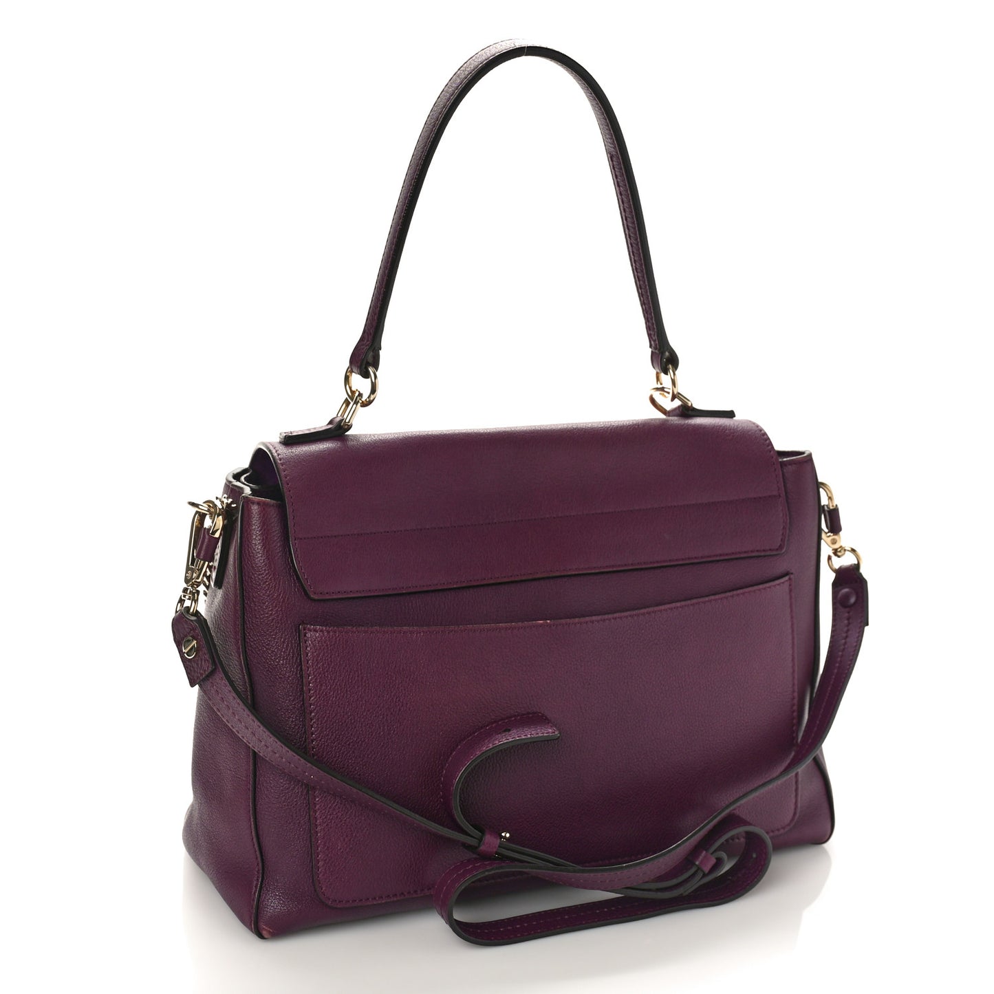 Calfskin Medium Faye Day Shoulder Bag Intense Violine
