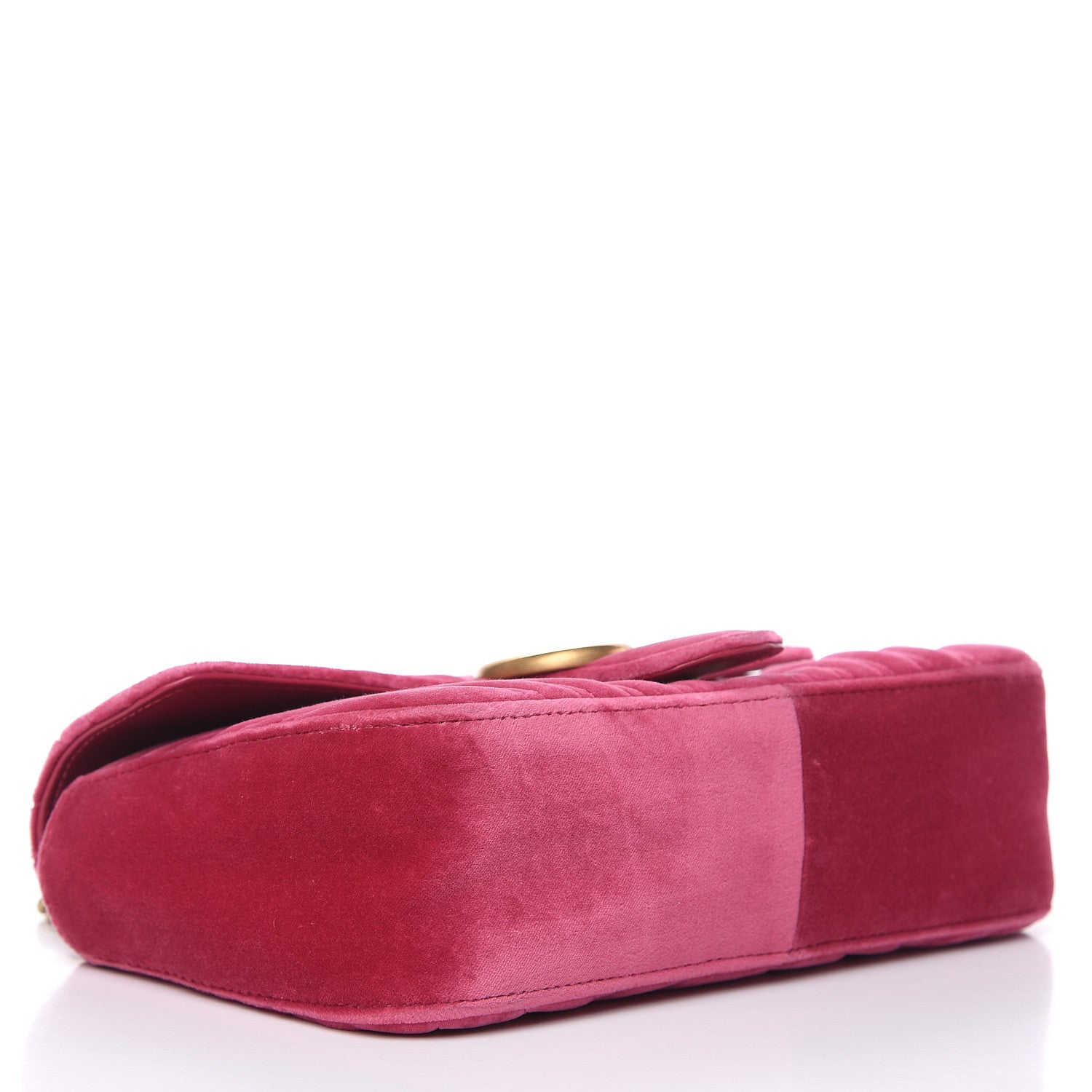 Gucci Velvet Matelasse Small GG Marmont Shoulder Bag Light Raspberry Rose 4 of 12