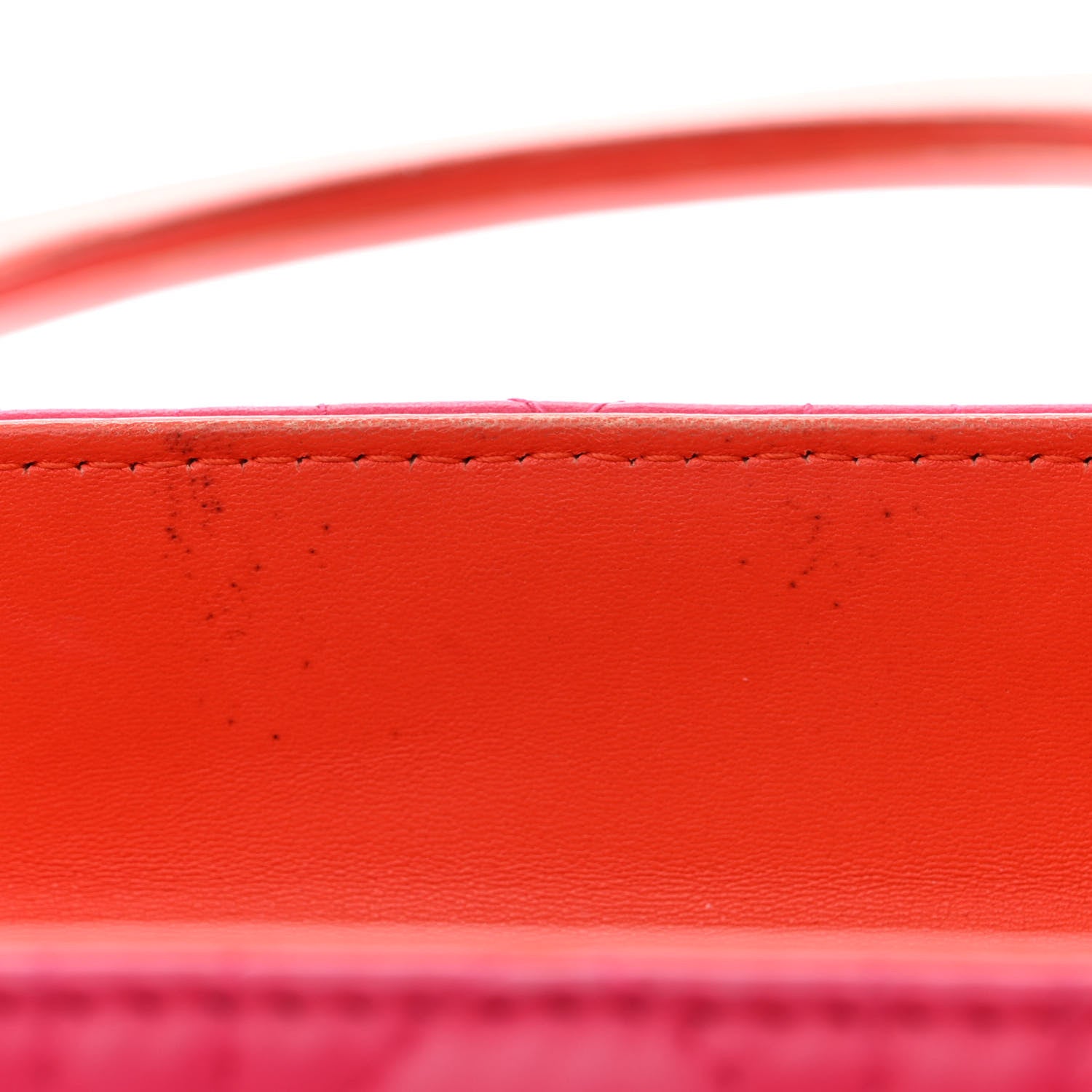 Christian Dior Lambskin Cannage Tri-Color Medium Lady Dior Orange Riviera Fuchsia Cosmopolitan Lipstick Natural 16 of 18