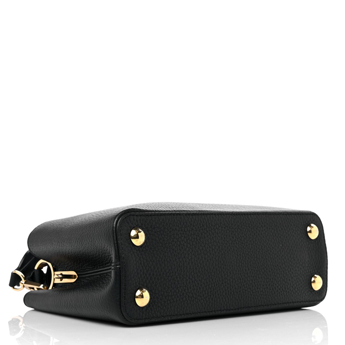 Taurillon Enamel Chain Capucines BB Black Multicolor