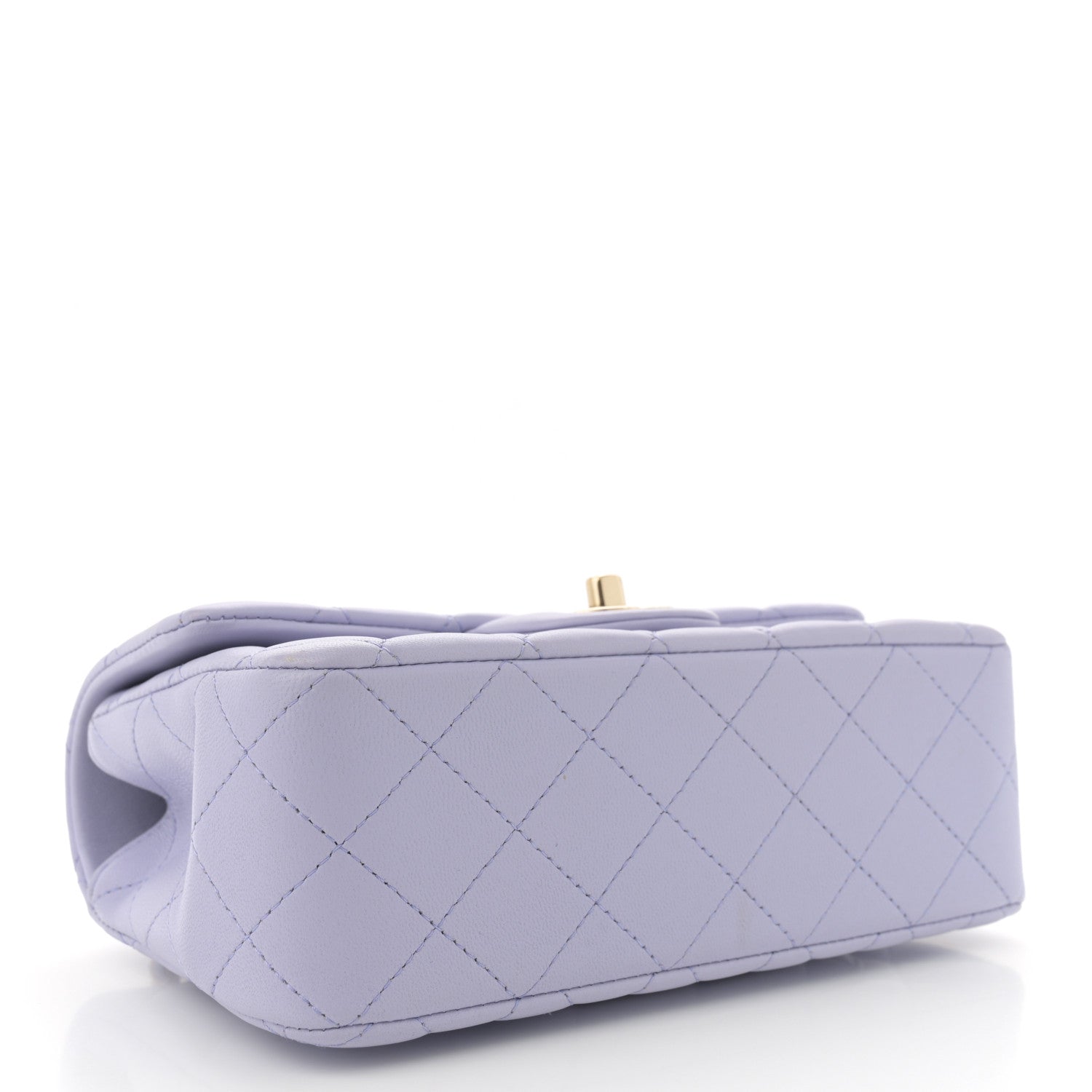 Chanel Lambskin Quilted Mini Top Handle Rectangular Flap Light Purple 4 of 11