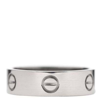 Cartier 18K White Gold 5.5mm LOVE Ring 59 8.75 3 of 4