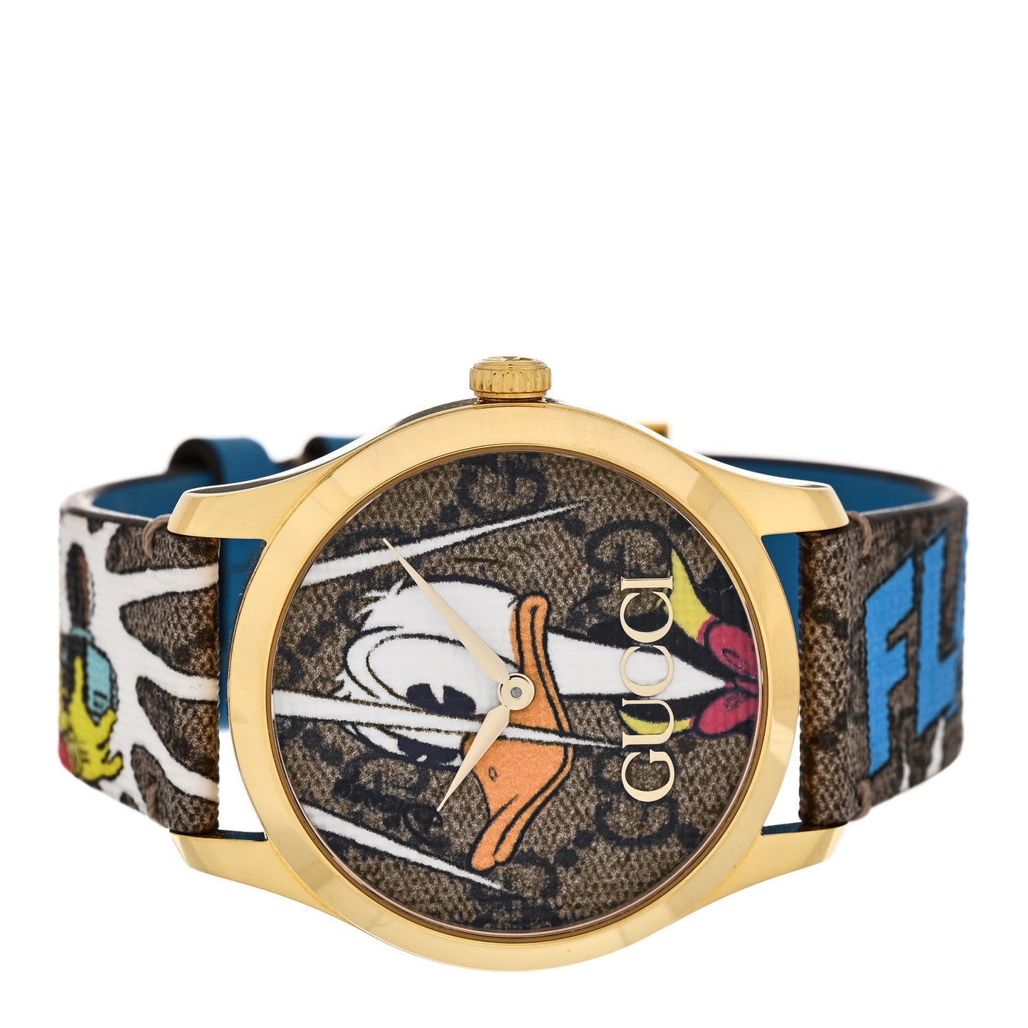 X DISNEY Stainless Steel Canvas 38mm G-Timeless Donald Duck Quartz Watch