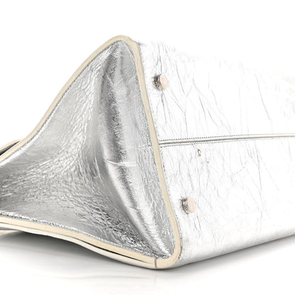 Christian Dior Metallic Calfskin Large Diorever Flap Silver 7 of 13