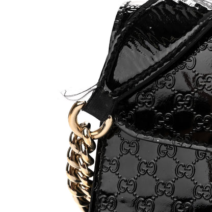 Gucci Shine Guccissima Medium Emily Chain Shoulder Bag Black 12 of 18