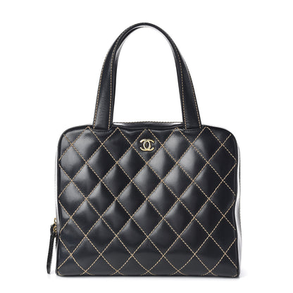 Chanel Calfskin Contrast Stitch Surpique Bowler Black 1 of 11