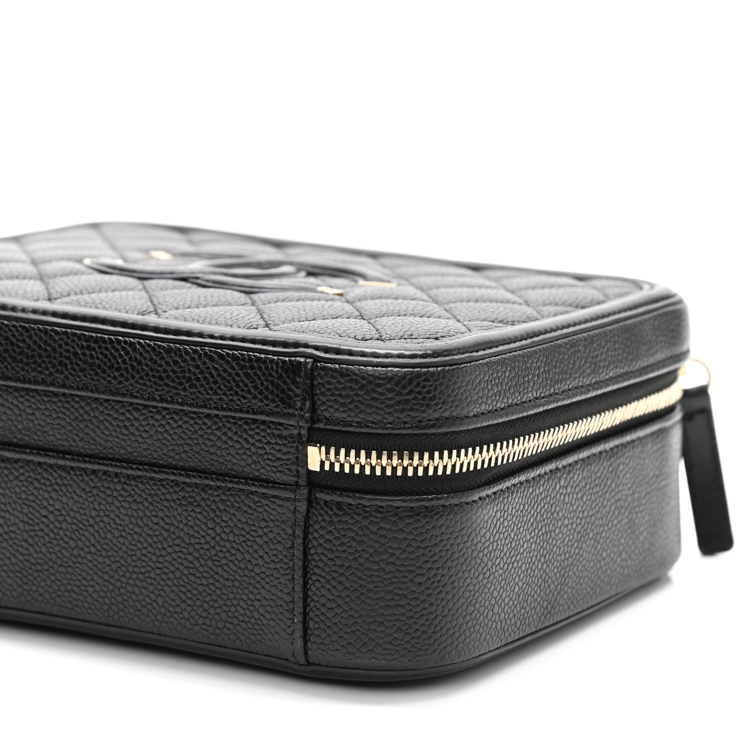 Chanel Caviar Quilted Medium CC Filigree Vanity Case Black 10 of 12