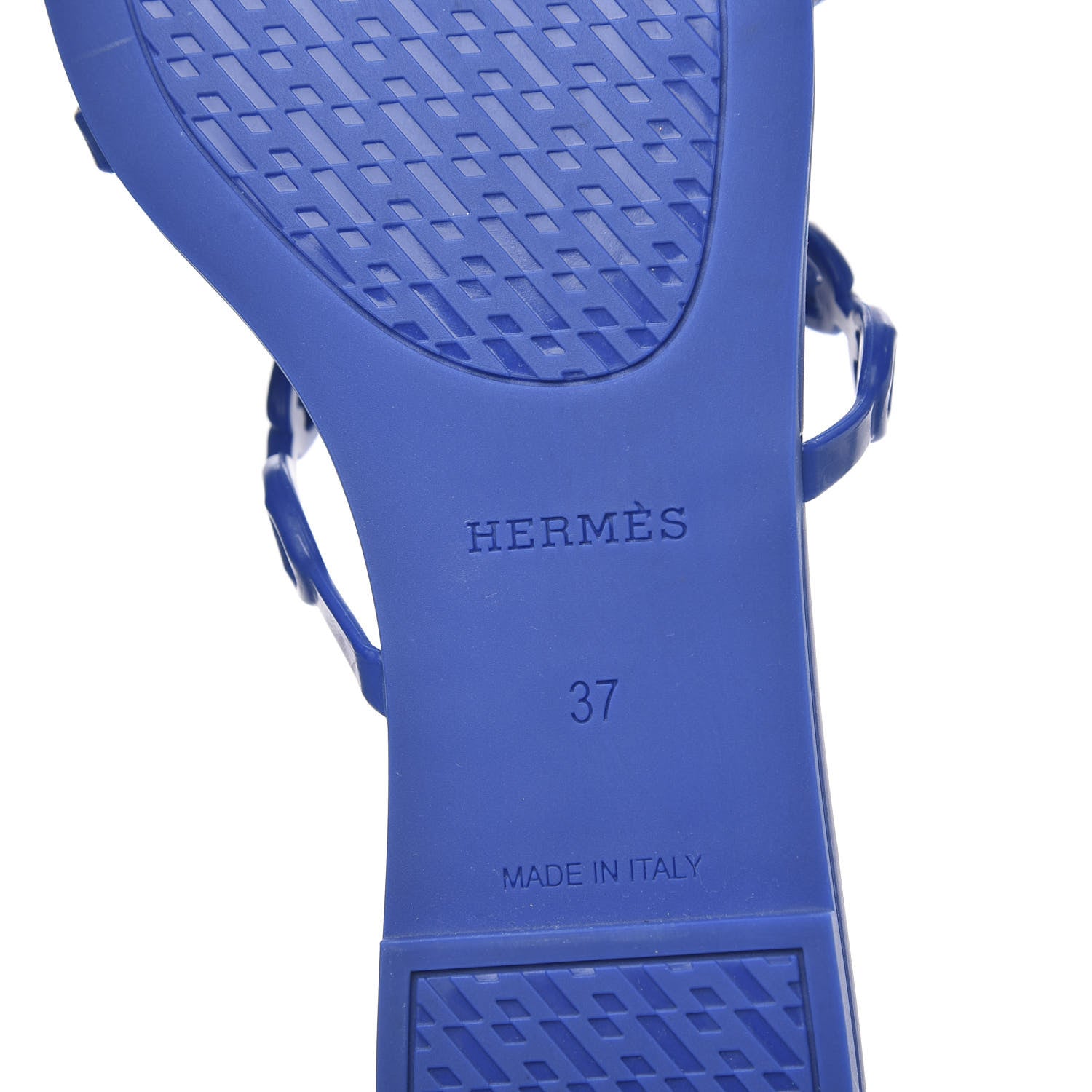 Hermes Rubber Chaine d'Ancre Rivage Sandals 37 Bleu Smalt 7 of 8