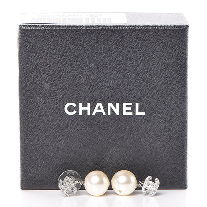 Chanel Crystal Pearl CC Drop Earrings 6 of 6