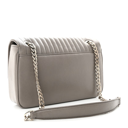 Prada Glace Calfskin Impunture Diagramme Sound Flap Chain Crossbody Bag Argilla 3 of 13