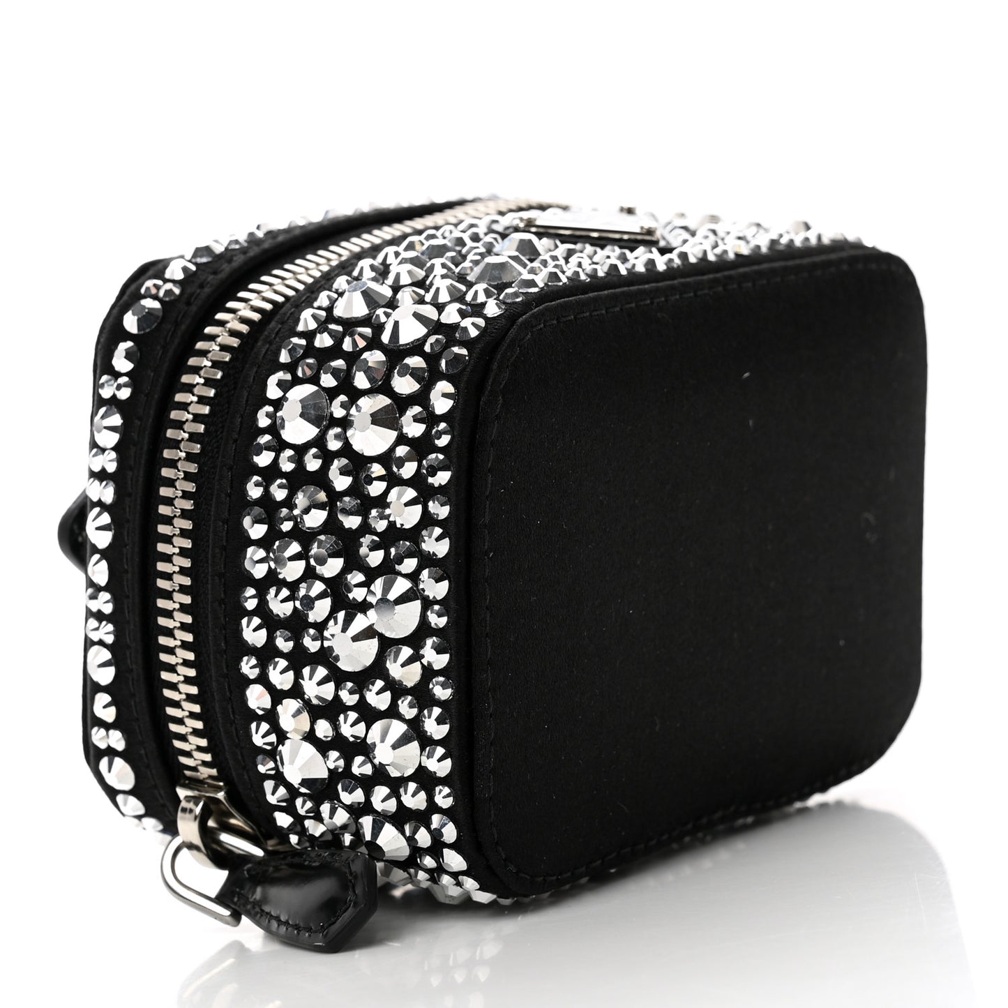 Satin Crystal Degrade Jewelry Beauty Case Metal