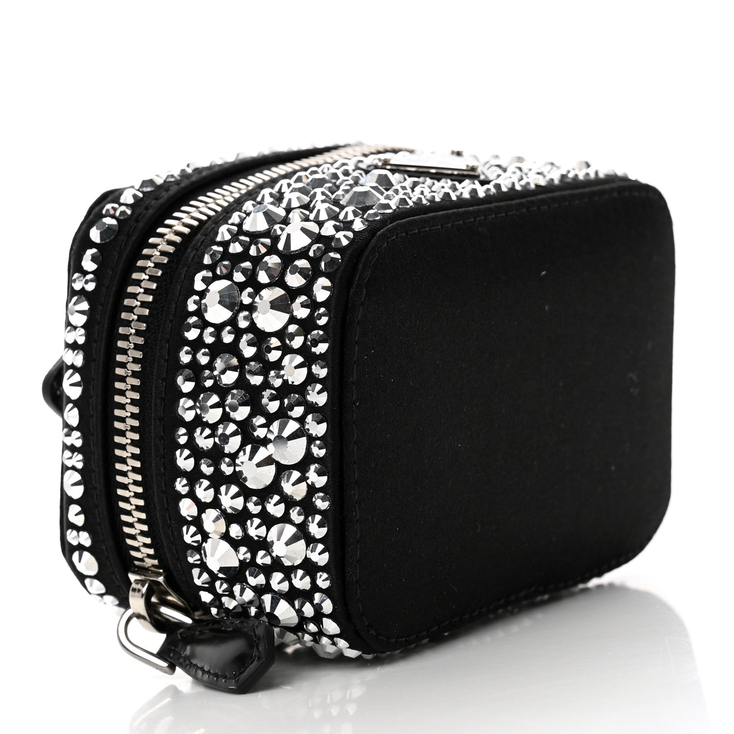 Prada Satin Crystal Degrade Jewelry Beauty Case Metal 4 of 9