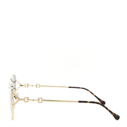 Gucci Metal Horsebit Square Frame Sunglasses GG1018SK Gold 3 of 8