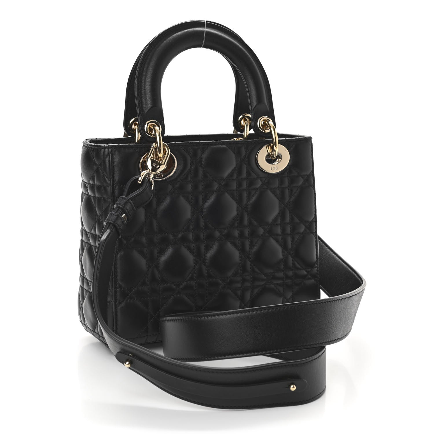 Christian Dior Lambskin Cannage Small My ABCDior Lady Dior Black 3 of 10