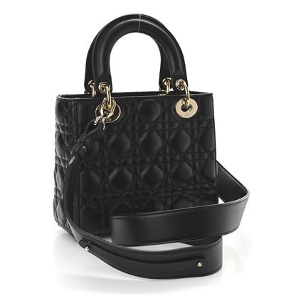 Christian Dior Lambskin Cannage Small My ABCDior Lady Dior Black 3 of 10