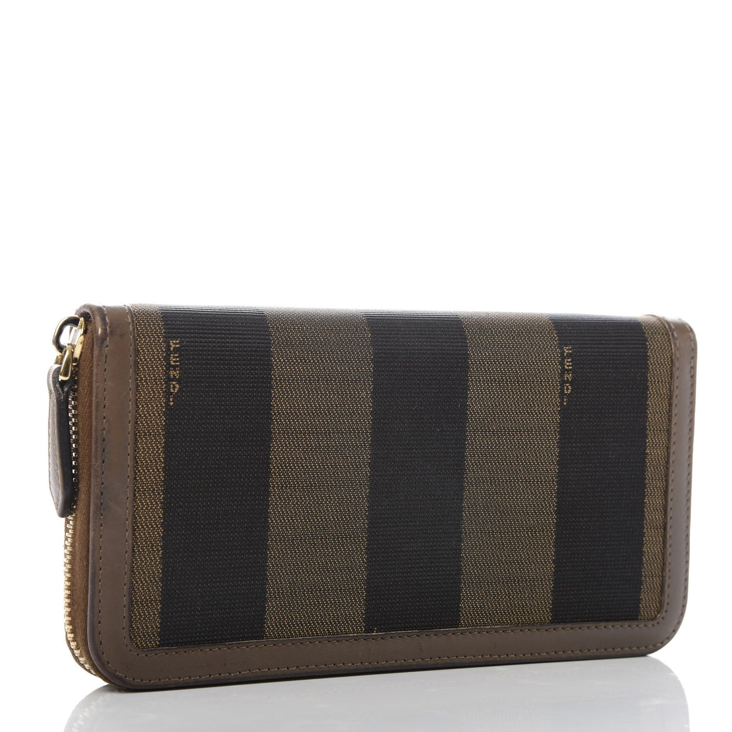 Pequin Vitello Zip Around Wallet Tobacco Foresta