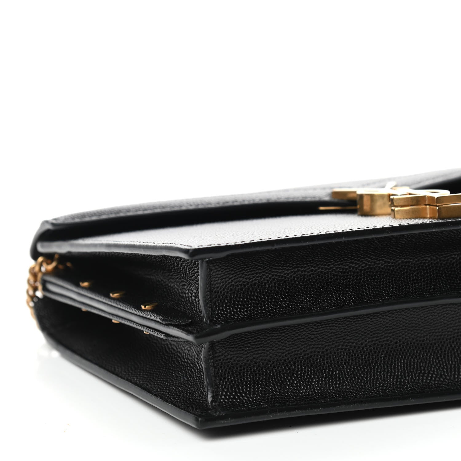 Saint Laurent Grain De Poudre Monogram Cassandra Clasp Bag Black Rouge Legion 8 of 10