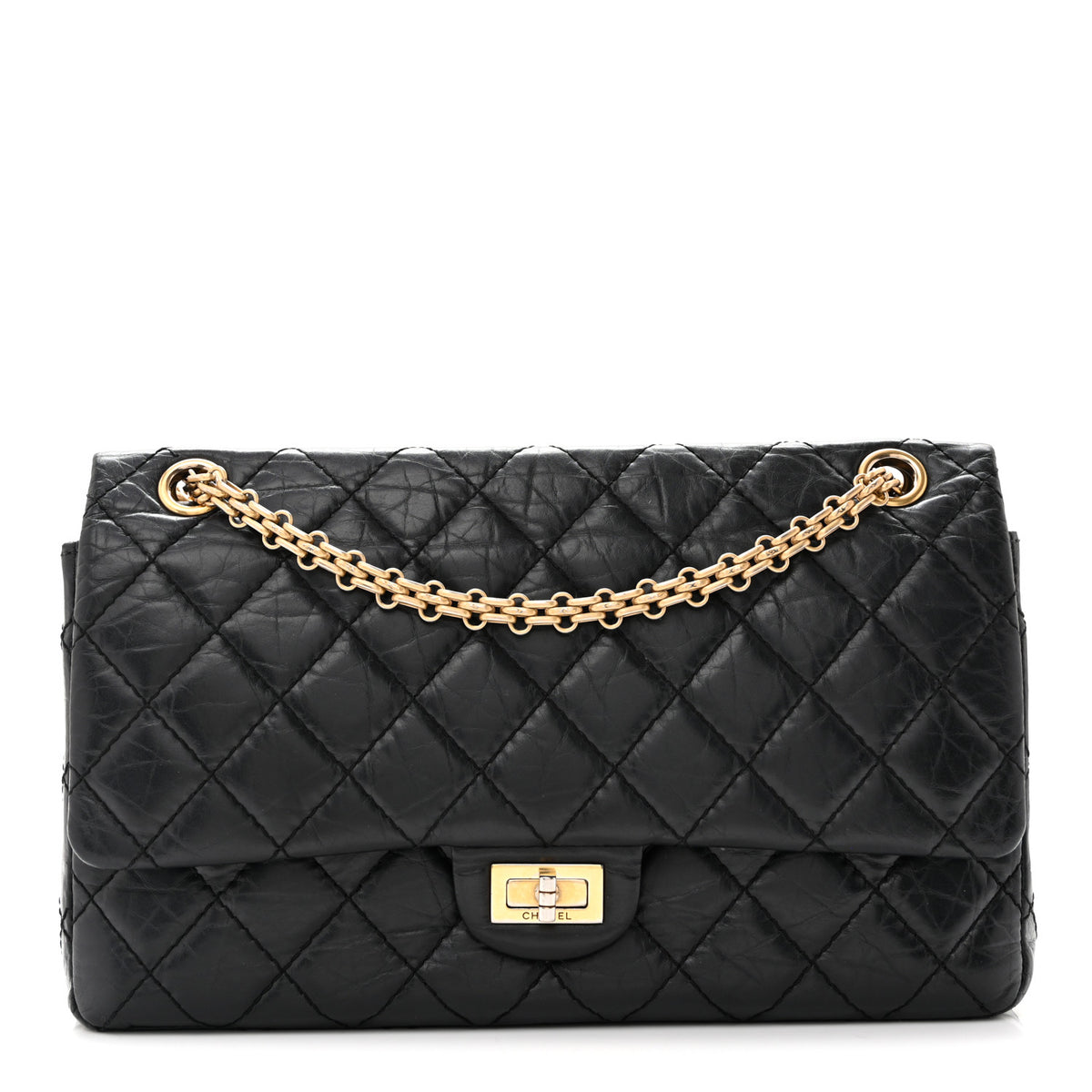 Chanel Aged Calfskin Quilted 2.55 Reissue 226 Flap Black 1 of 10