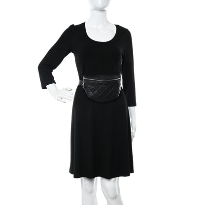 Chanel Grained Calfskin Quilted Waist Belt Bag Black 2 of 10