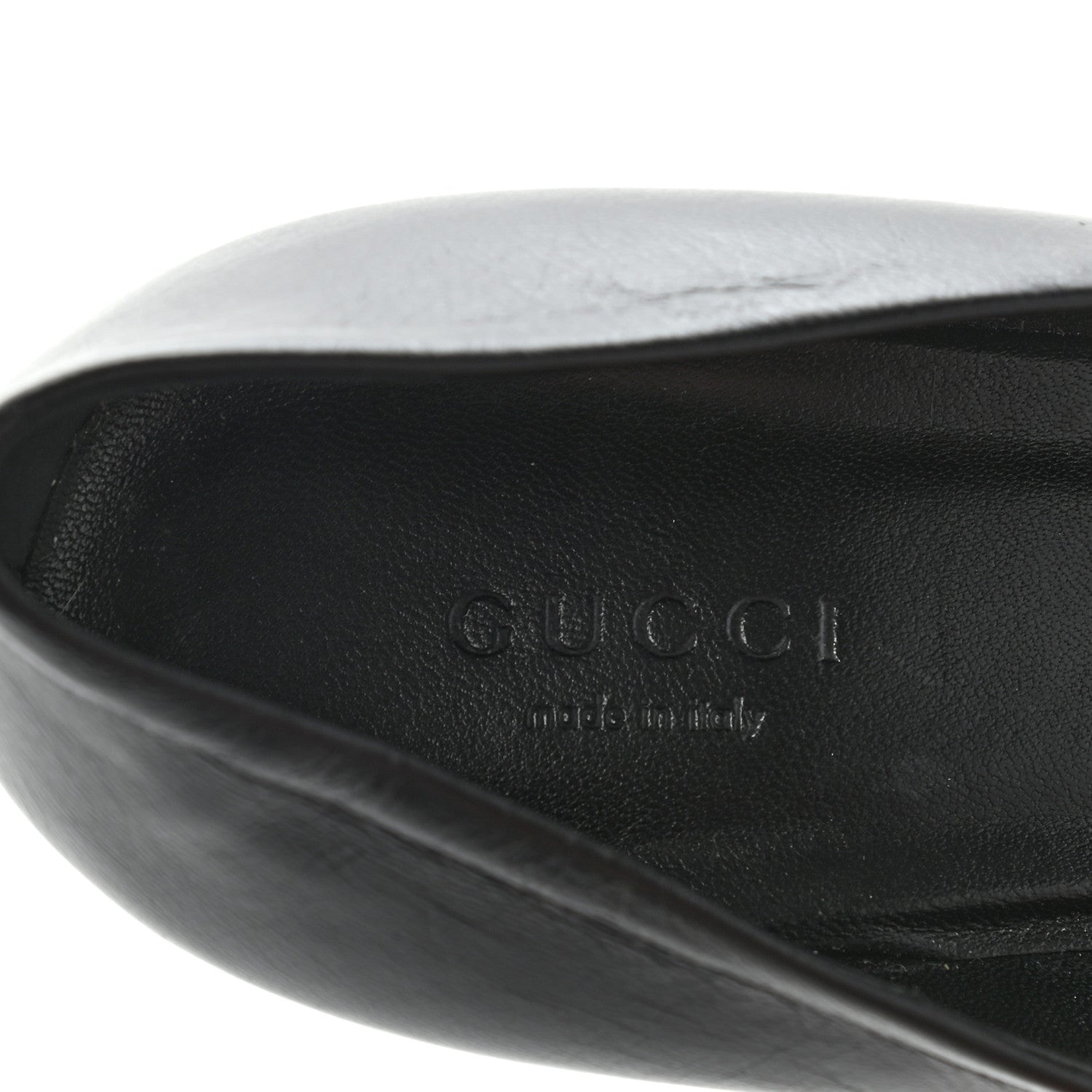 Gucci Nappa Moorea Molaita Mid Heel Pumps 37.5 Black 6 of 14