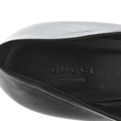 Gucci Nappa Moorea Molaita Mid Heel Pumps 37.5 Black 6 of 14