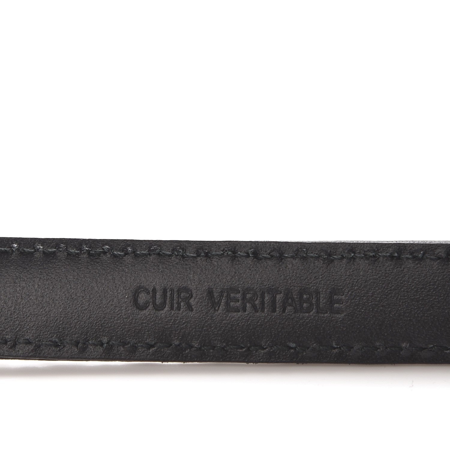 Chanel Calfskin Quilted Logo Skinny Belt 75 30 Black 5 of 7