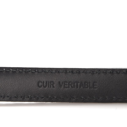 Chanel Calfskin Quilted Logo Skinny Belt 75 30 Black 5 of 7