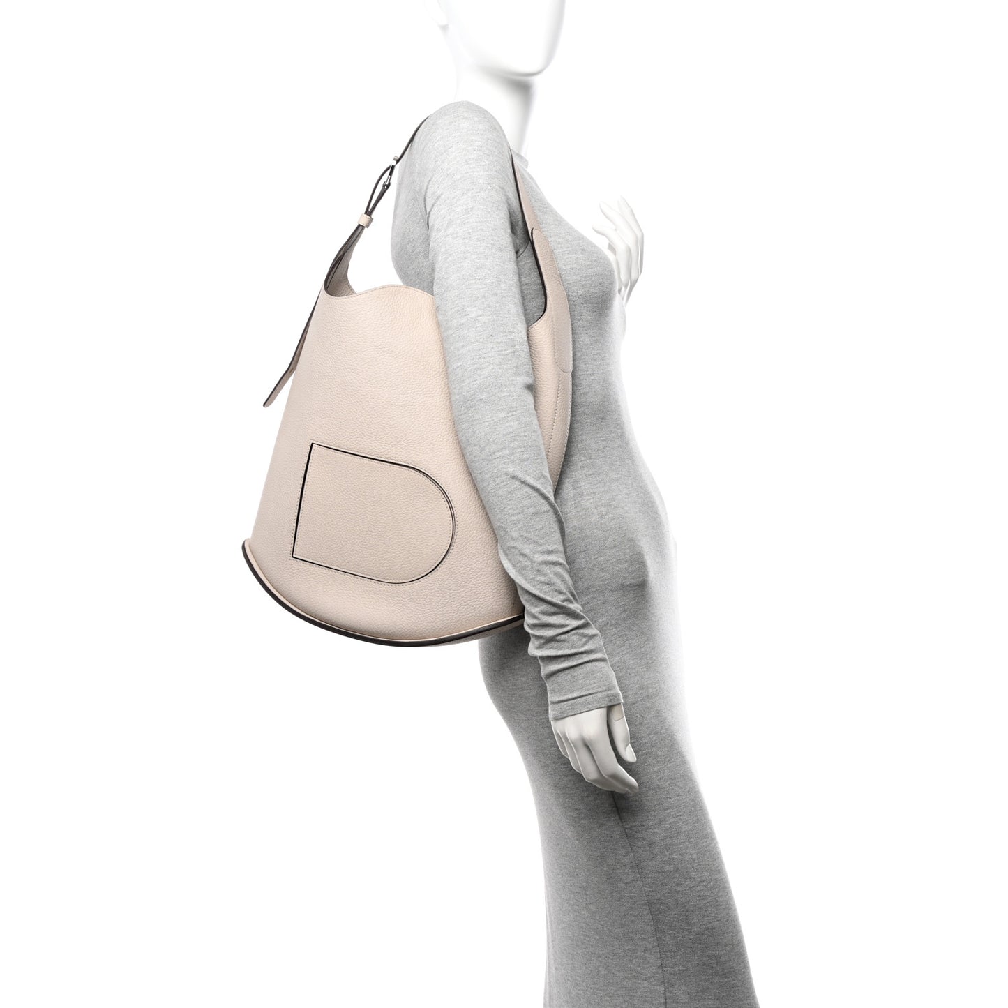 Taurillon Soft Pin Hobo GM Sesame