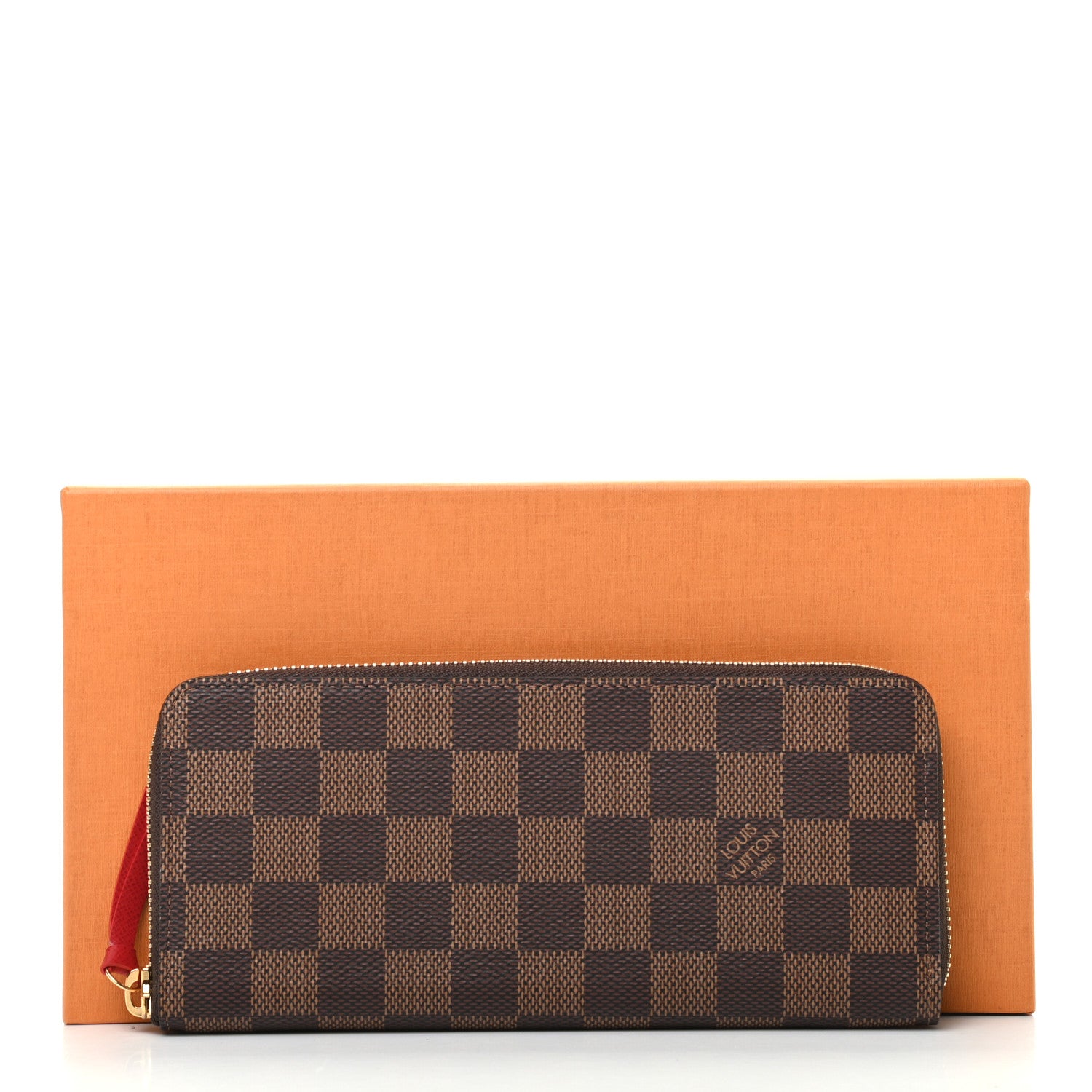 Louis Vuitton Damier Ebene Clemence Wallet Cherry 7 of 7