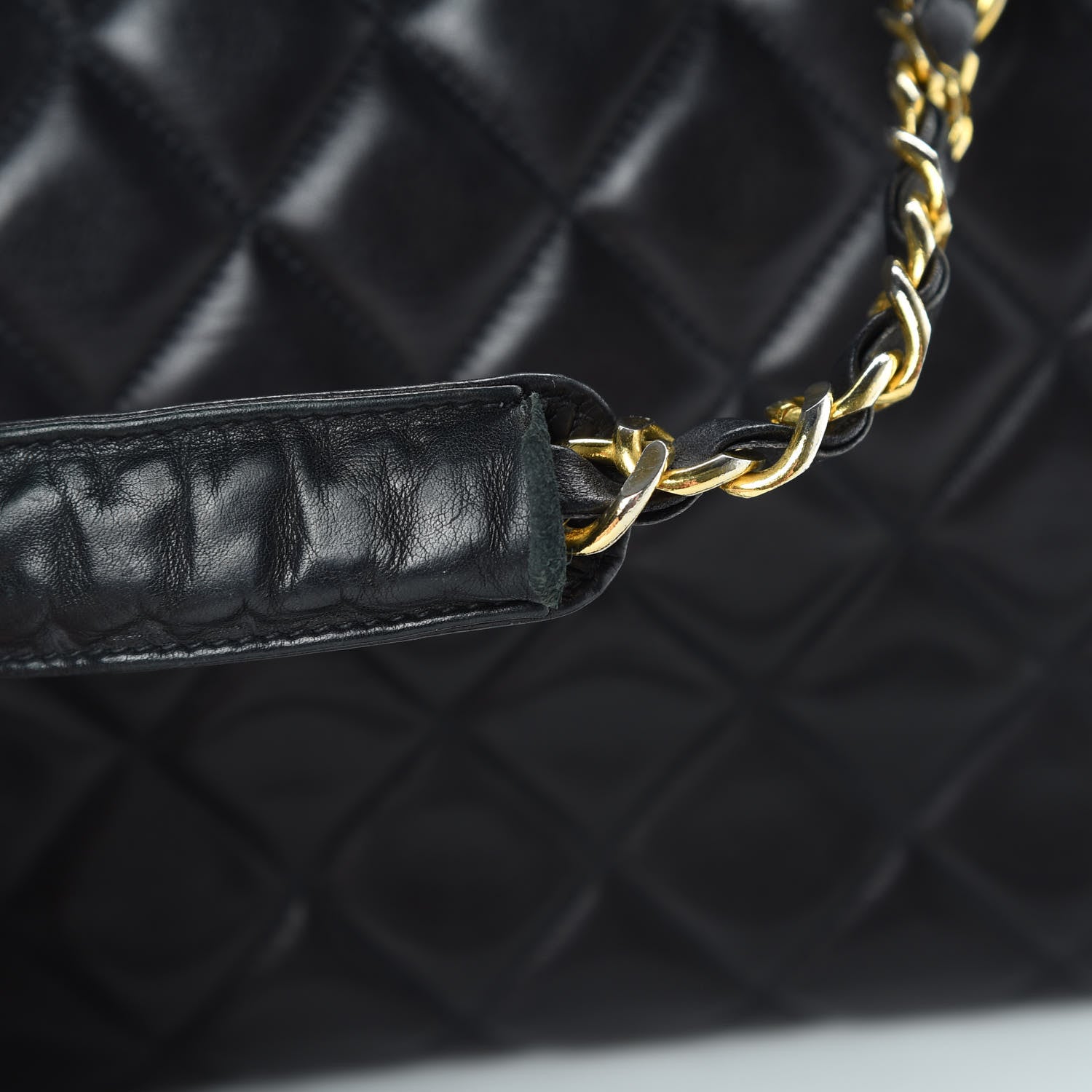 Chanel Lambskin Quilted Shopping Tote Black 18 of 18