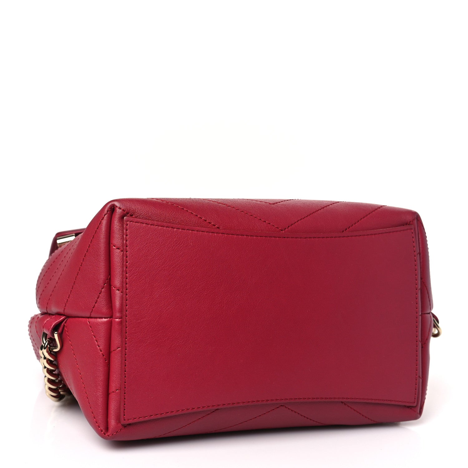Chanel Calfskin Chevron Stitched Coco Backpack Dark Pink 4 of 9
