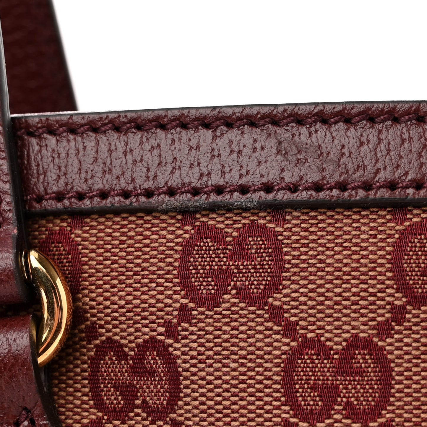 Monogram Textured Dollar Calfskin Web Medium Ophidia Shopping Tote Sahara Rubino Chardonnay