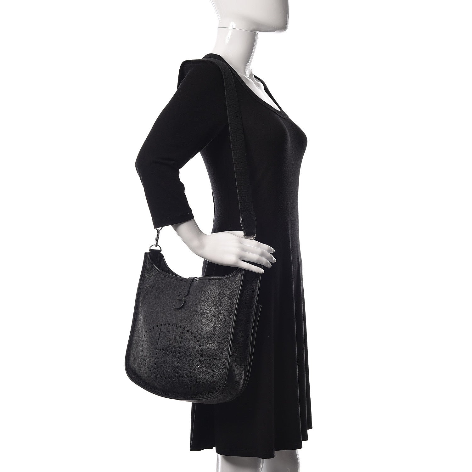 Hermes Taurillon Clemence Evelyne II PM Black 2 of 9
