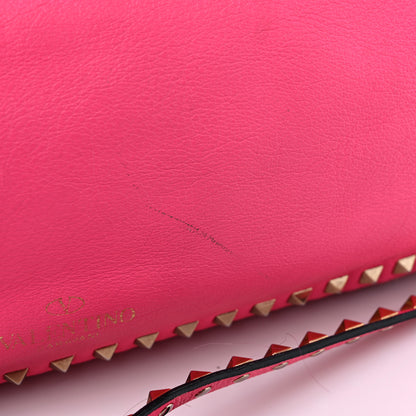 Valentino Garavani Vitello Medium Rockstud Tote Fuxia Fluo 12 of 14