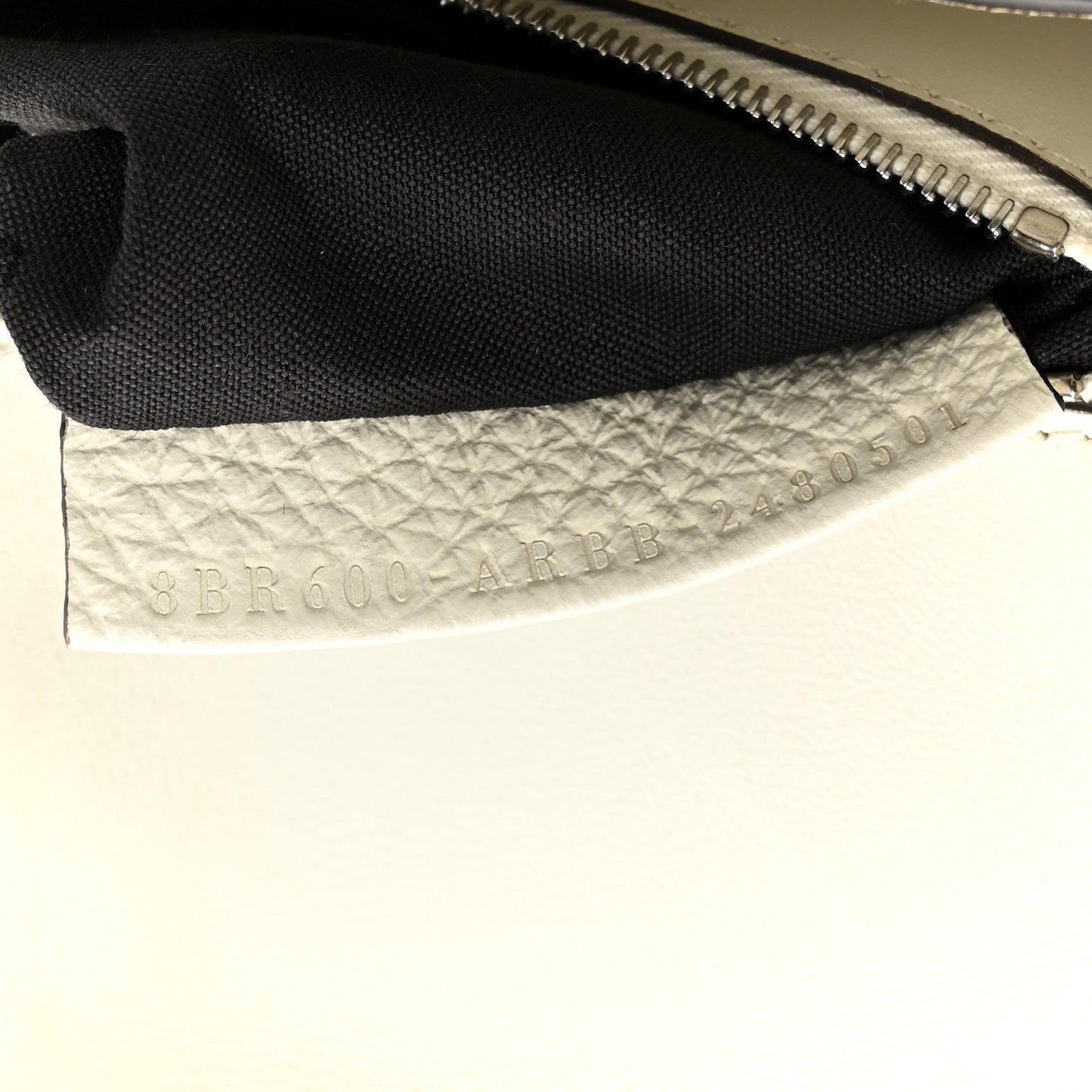 Cuoio Roma Sellerissima Nappa Sintetica Tape Stitch Baguette Bianco Ice