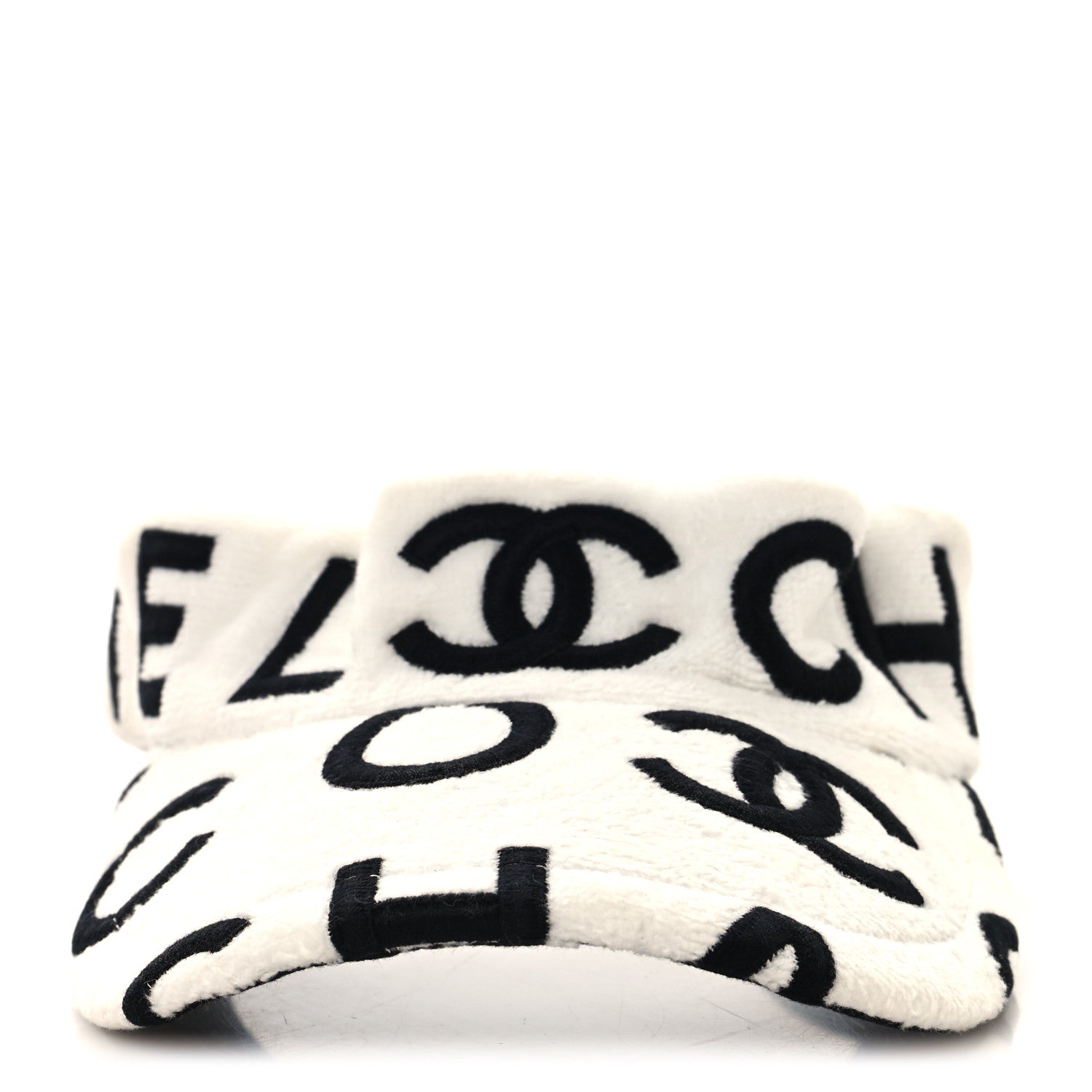 Chanel Terry Cotton Logo CC Visor  Ecru White 3 of 8