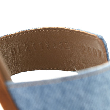 Hermes Denim Canvas Oran Sandals 39 Bleu Clair 8 of 8