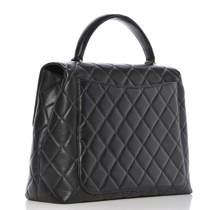 Chanel Caviar Quilted Jumbo Kelly Flap Black 3 of 12